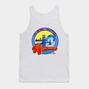 Slide Into San Francisco with Sliders Azure Gate Bridge Tank Top